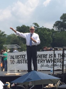 Rep. Steny Hoyer addressing the National Council for Independent Living rally In D.C.