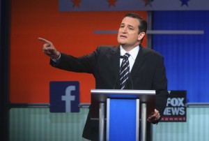 CLEVELAND, OH - AUGUST 06:  Republican presidential candidate Sen. Ted Cruz (R-TX) fields a question during the first Republican presidential debate hosted by Fox News and Facebook at the Quicken Loans Arena on August 6, 2015 in Cleveland, Ohio.  (Photo by Scott Olson/Getty Images)