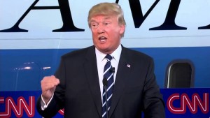 Donald Trump speaking at the CNN Republican debate, September 16, 2015