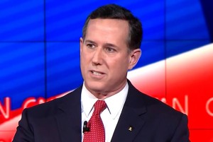Republican presidential candidate Rick Santorum in Las Vegas, Nevada