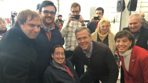 Part of the RespectAbility Team with former Gov. Jeb Bush after a town hall in Iowa.