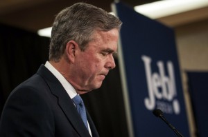 Jeb Bush giving his concession speech in Columbia, S.C.