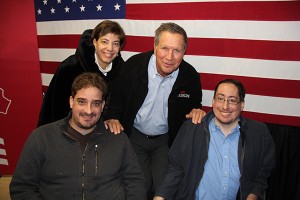 Ben Spangenberg with Gov. John Kasich and RespectAbility's Jennifer Laszlo Mizrahi and Justin Chappell