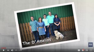 screenshot of Burr ad showing picture of the D'Amelios family