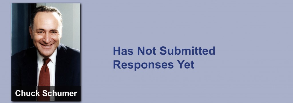 Chuck Schumer has not submitted his responses yet.