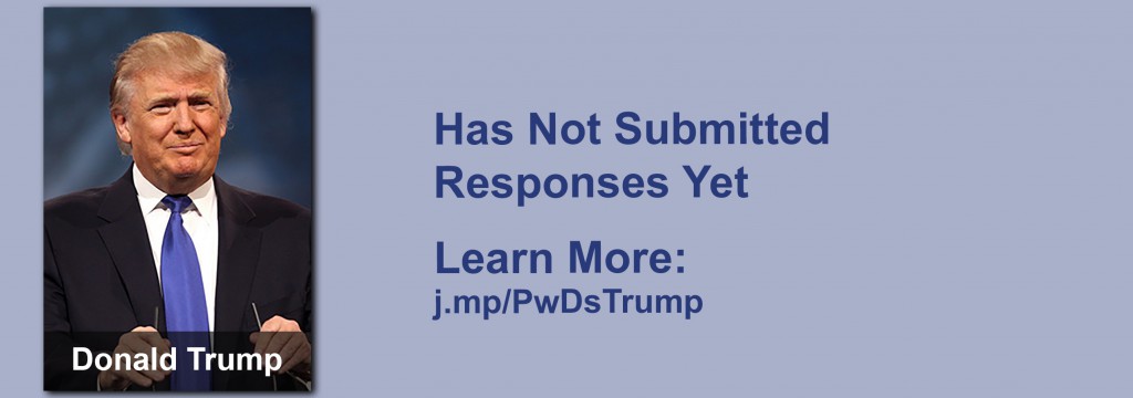 Donald Trump has yet to submit responses to the questionnaire but click the image to read our coverage of his disability conversations.