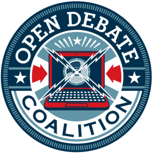 Logo with text: Open Debate Coalition