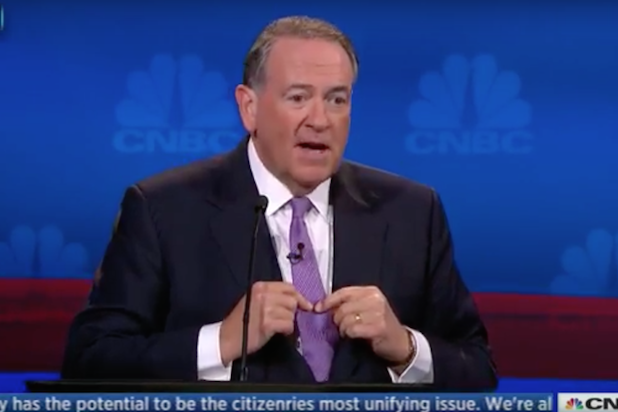 Former Gov. Mike Huckabee at the CNBC Debate