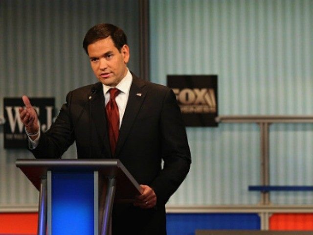 Republican U.S. presidential candidate and former Senator Marco Rubio speaks during the debate held by Fox Business Network for the top 2016 U.S. Republican presidential candidates in Milwaukee, Wisconsin, November 10, 2015.