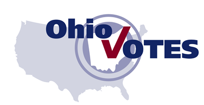 Text: Ohio Votes on top of map of United States