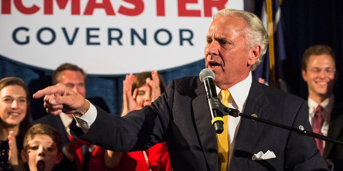 Henry McMaster speaks to supporters after winning re-election
