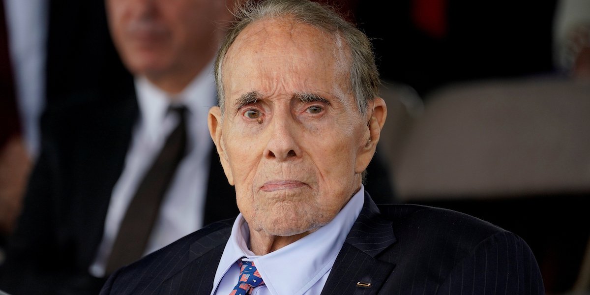 Bob Dole attends a welcome ceremony in honor of new Joint Chiefs of Staff Chairman Army General Mark Milley at Joint Base Myer-Henderson Hall, Va, on Sept. 30, 2019.