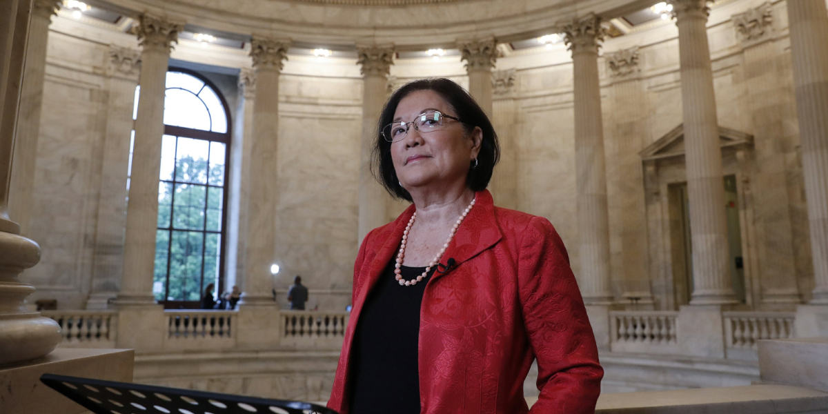 Senator Mazie Hirono inside the US Capitol Building