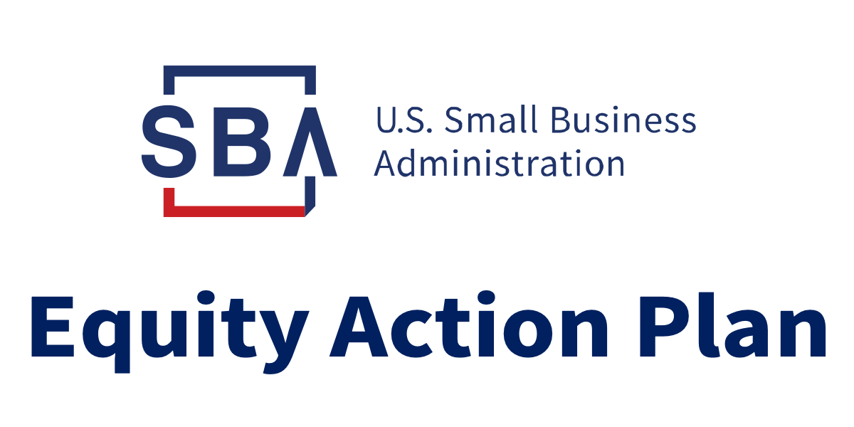 Logo for U.S. Small Business Administration. Text: Equity Action Plan